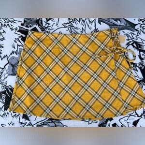 Madden NYC Junior's Side Lace-Up Plaid Skirt